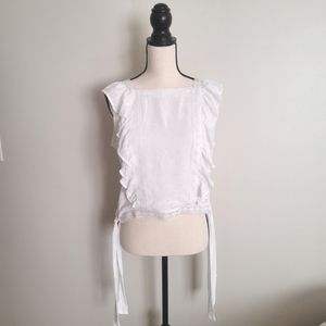 Thai Lacy White Tank Top